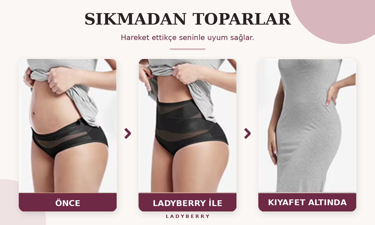 Ladyberry Lucky Siluet Korse – Çapraz Destekli Yüksek Bel Toparlayıcı