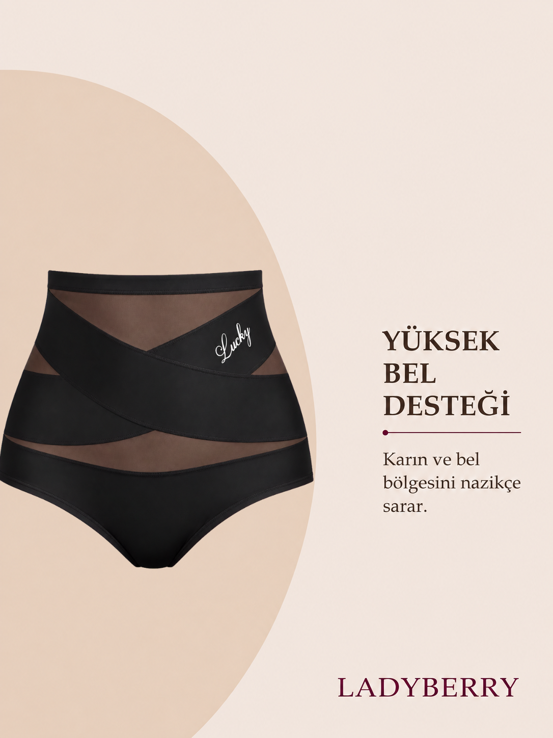Ladyberry Siluet Korse – Çapraz Destekli Yüksek Bel Toparlayıcı